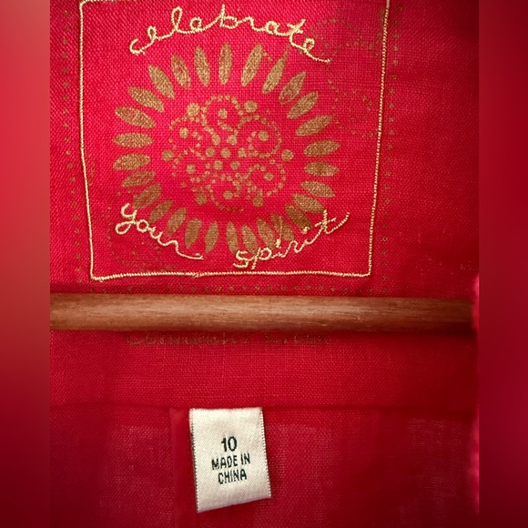 Coldwater Creek 100 % Linen Jacket Sz 10 - Picture 5 of 12